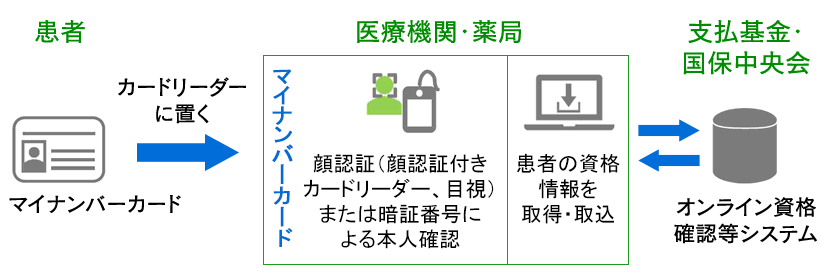 オンライン資格確認のしくみの図